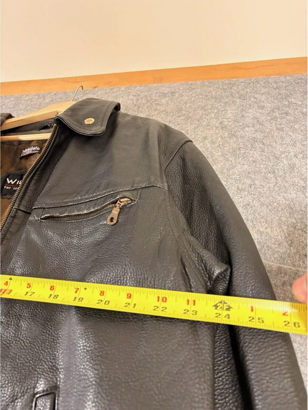 Vintage Wilsons Leathers Motorcycle Jacket Size Large With Harley Patches